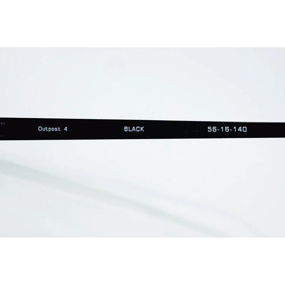 Outpost 4 Eyeglasses Mens Black Square Full Rim Frame 56-16-140